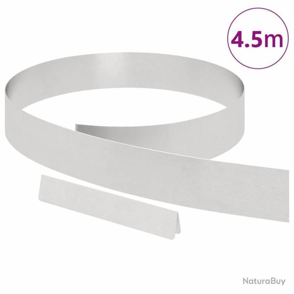 Bordure de jardin Argent 450 x 10 cm Acier inoxydable