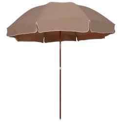 Parasol de jardin avec m&acirc;t en acier 300 cm Taupe