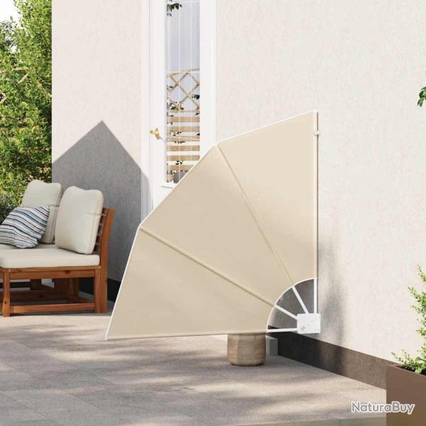 cran de confidentialit pour balcon Beige 115 x 115 cm tissu