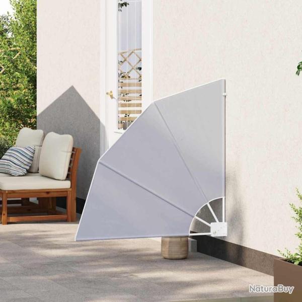 cran de confidentialit pour balcon Gris 115 x 115 cm tissu