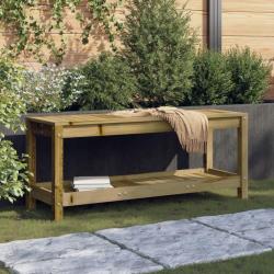 Banc de jardin 108x35x45 cm bois de pin impr&eacute;gn&eacute;