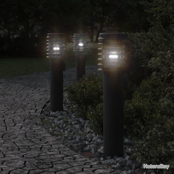 Lampadaire d'ext�rieur noir 60 cm acier inoxydable