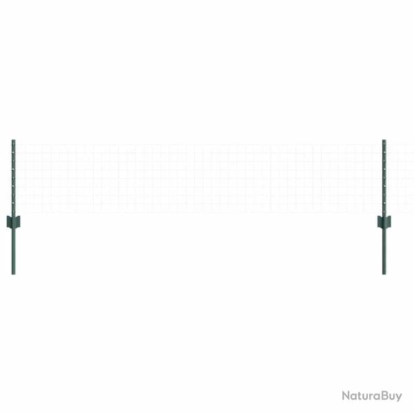 Pieux de cl�ture , 5 pi�ces, en U, verts, 40 cm en acier.