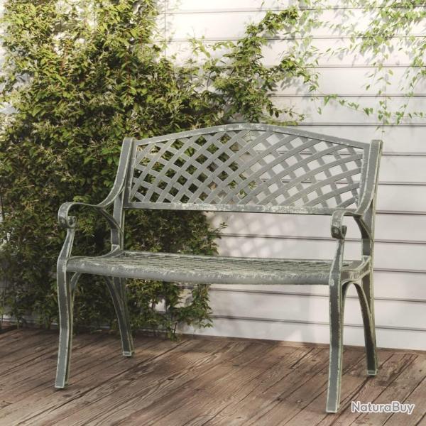 Banc de jardin 102 cm Aluminium coul� Vert
