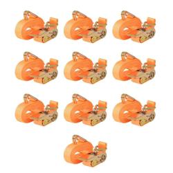 Sangle d'arrimage 10 pcs 0,4 tonne 6 m x 25 mm Orange