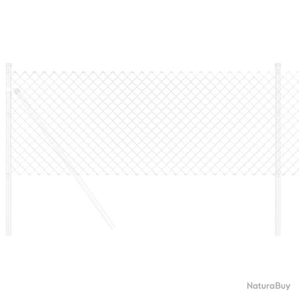 Cl�ture Argent 10 x 0.8 m Acier galvanis�