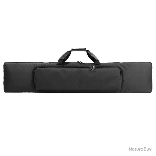 Sac Tactique Fusil 120 cm Housse de Transport pour Arme Longue Carabine Airsoft ou Pistolet Noir