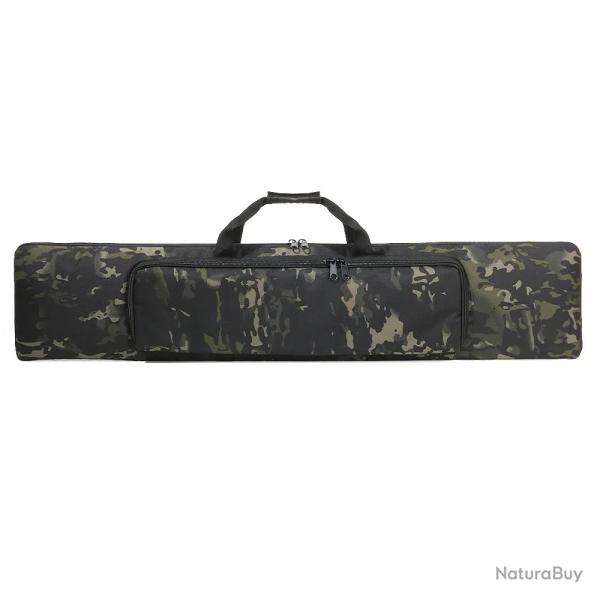 Sac Tactique Fusil 120 cm Housse de Transport pour Arme Longue Carabine Airsoft ou Pistolet Camo