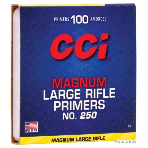 AMORCES CCI - LARGE RIFLE MAGNUM - CCI 250 - Boite de 100 units