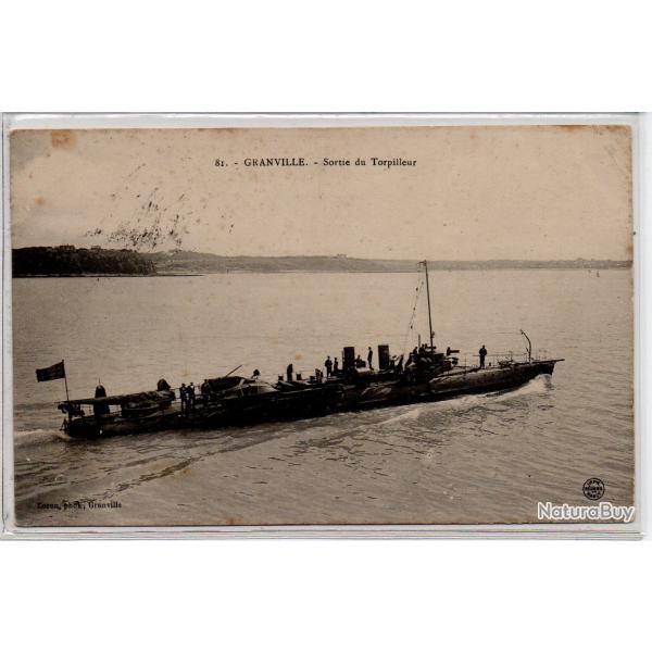 CPA - MARINE DE GUERRE - GRANVILLE - Sortie du Torpilleur  N�1097