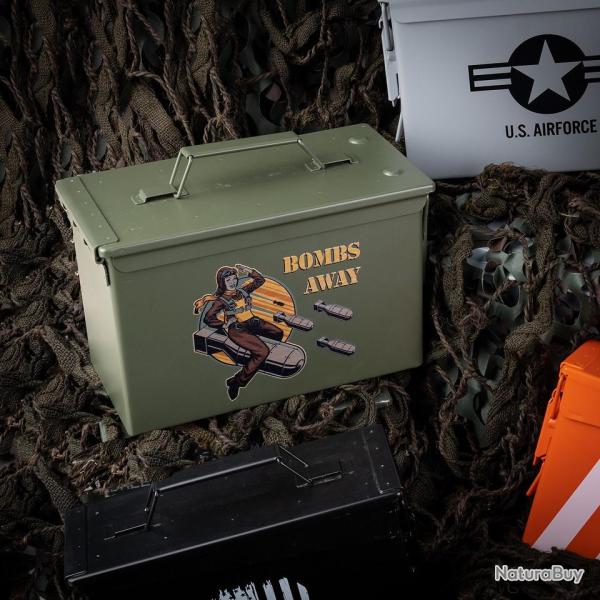 Bo�te � munitions acier - calibre 50mm - Bombs Away