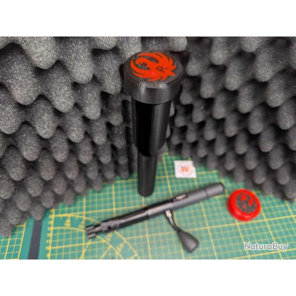 PACK NOIR Prot�ge culasse + guide baguette  Ruger Rifle Precision RPR 308 win avec LOGO RUGER