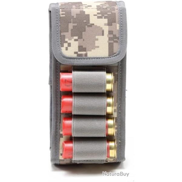 Porte-cartouches 16 emplacements pour calibre 12 - camouflage acu - LIVRAISON GRATUITE