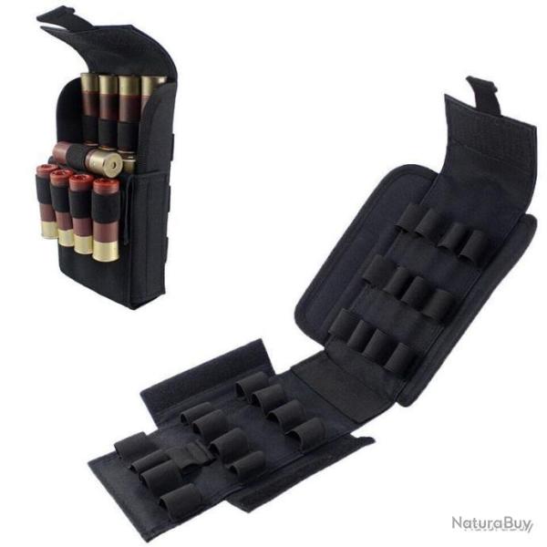 Porte-cartouches 25 emplacements calibre 12 - syst�me molle - noir - LIVRAISON GRATUITE
