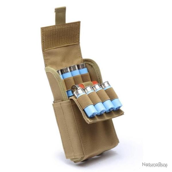 Porte-cartouches 25 emplacements calibre 12 - syst�me molle - kaki - LIVRAISON GRATUITE