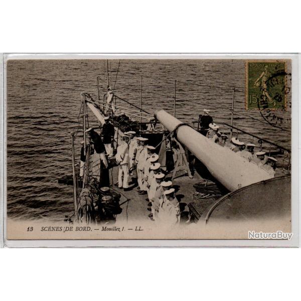 CPA - Marine de Guerre  - SC�NES DE BORD -Mouillez  N�1109