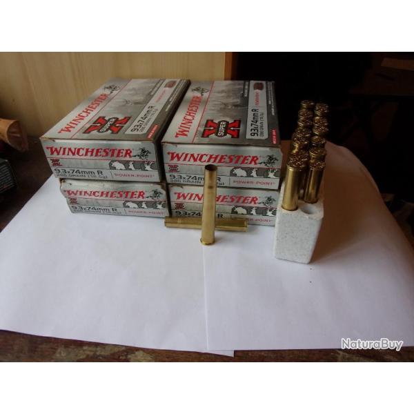 117  douilles vides  calibre   9 3   74   de marque  Winchester