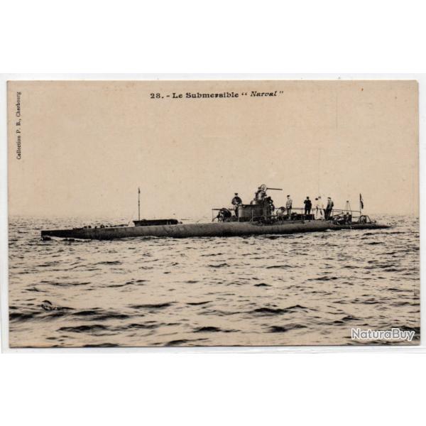 CPA - Marine de Guerre - Le Submersible  " Narval " N�1123