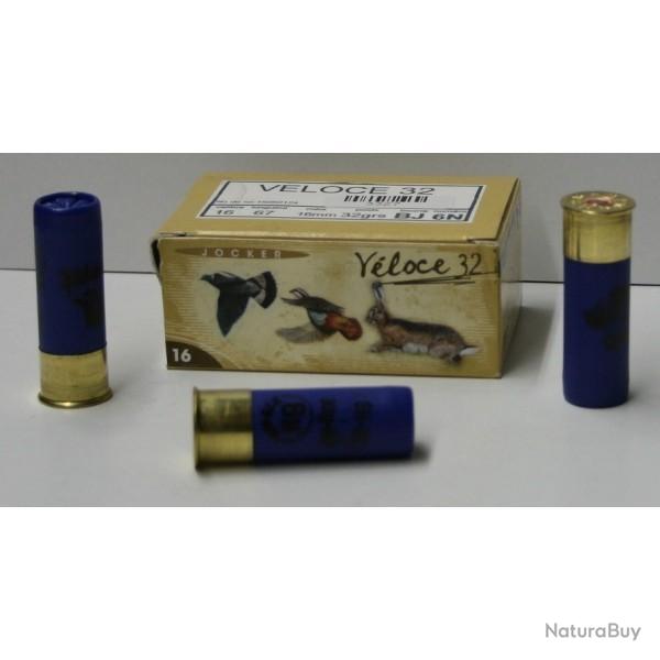 CARTOUCHES JOCKER VELOCE CAL 16/67 BJ 32 GRS N2