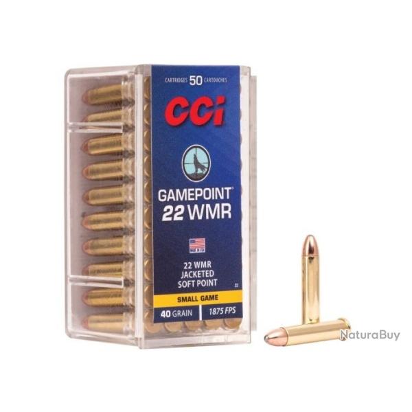 Munitions CCI cal.22wmr gamepoint 40 gr JSP par 250