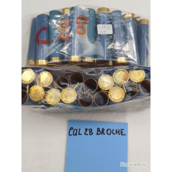 Douilles  broches 28 x 65 mm, lot de 20 douilles