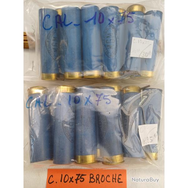 Douilles  broches calibre 10 x 75