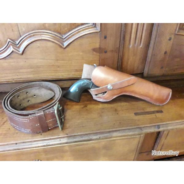 HOLSTER  CUIR ET SON  CEINTURON POUR COLT SAA