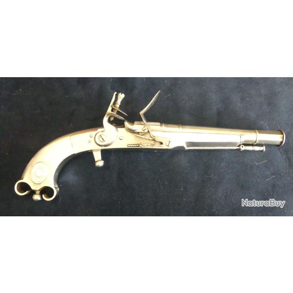 Trs beau Pistolet silex Ecossais tout acier