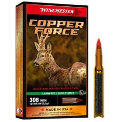LOT DE 40 BALLES WINCHESTER COPPER FORCE LEAD CAL 308  WIN  125GR