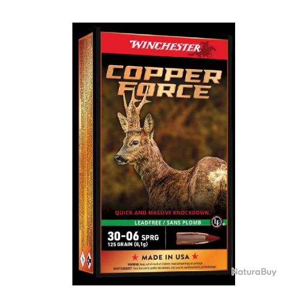 LOT DE 40 BALLES WINCHESTER COPPER FORCE LEAD CAL 308  WIN  125GR