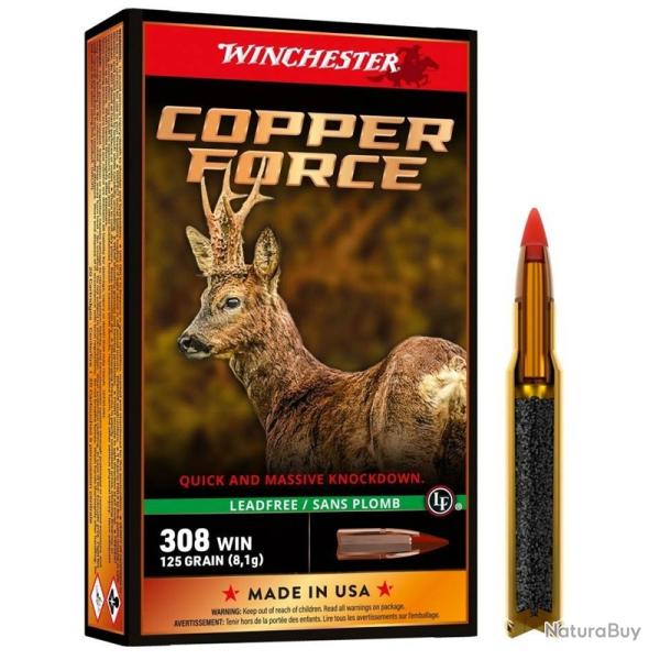 LOT DE 40 BALLES WINCHESTER COPPER FORCE LEAD CAL 308  WIN  125GR