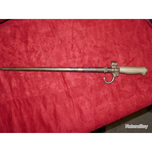 Ba�onnette LEBEL 1886 Raccourcie dite de "cycliste" poign�e Maillechort et quillon long