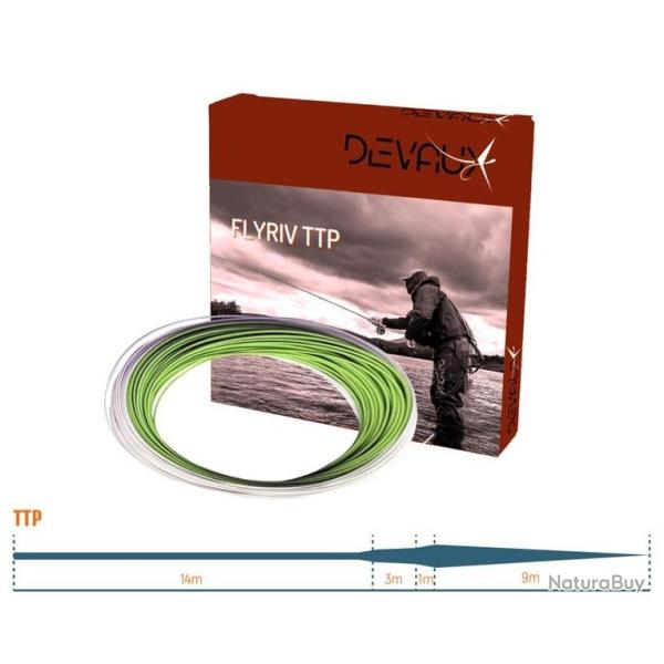 SOIE DEVAUX FLYRIV TTP BLANC-VERT FLUO FLOTTANTE 6F
