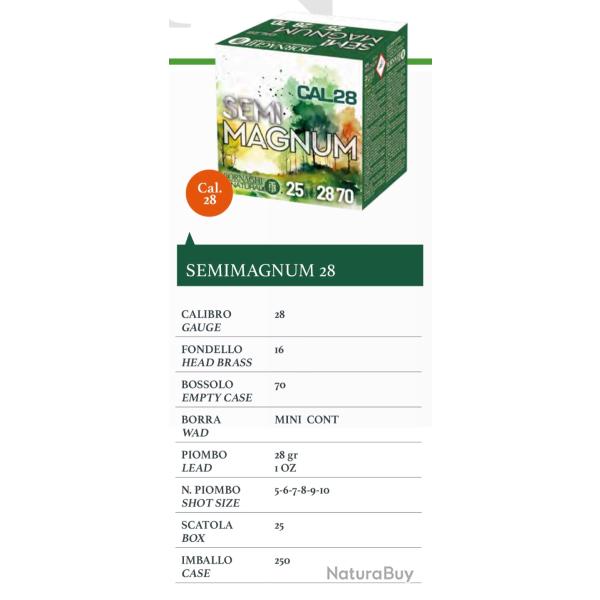 Calibre 28 semi magnum