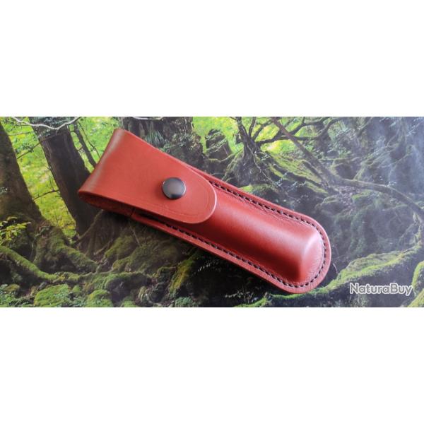 �tui en cuir pour Opinel N�12 FABRICATION ARTISANALE.