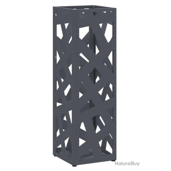 Porte-parapluie anthracite 15,5 x 15,5 x 49 cm acier rangement decoration interieur design