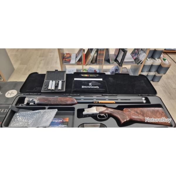 Fusil superpos Browning 825 sporter crosse Adjustable cal 12/76 can 76 cm