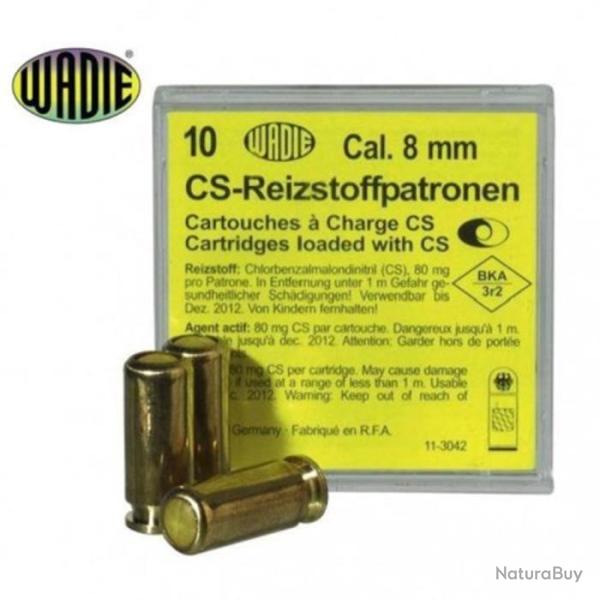 Balle de d�fence Wadie Cs � gaz - Par 10 - Cal. 8 mm