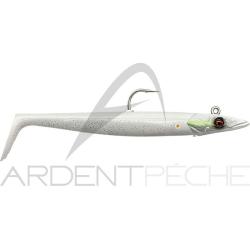 Leurre souple SAVAGE GEAR Sandeel V2 14cm White pearl silver