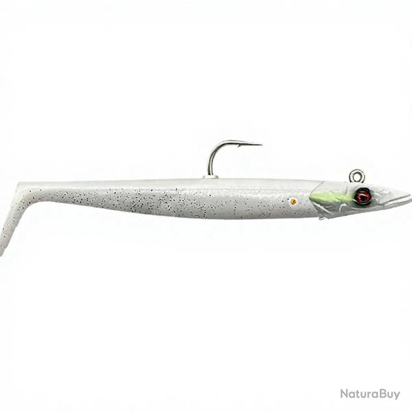 Leurre souple SAVAGE GEAR Sandeel V2 14cm White pearl silver