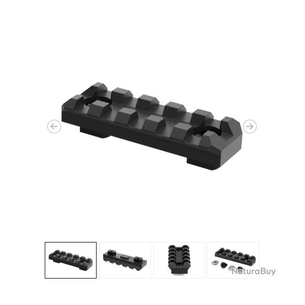 Rail aluminium CLAWGEAR M-LOK 5 Slots