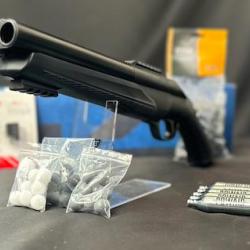 PACK D&eacute;couverte LASER PR&Ecirc;T A TIRER  FUSIL T4E TS68 GEN2 CAL 68 - 16 J (130 Munitions+5Co2+LASER)