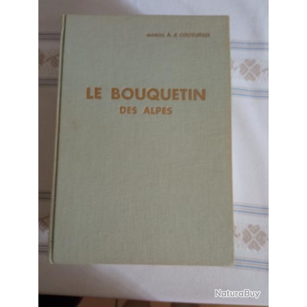 livre Marcel Couturier Le Bouquetin des Alpes 1962