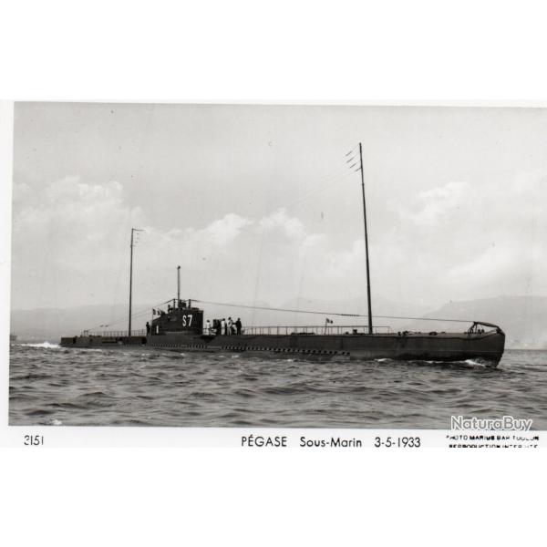 CPA - Marine de Guerre - Le Sous-Marins " PEGASE " 3-5-1933 N�1135