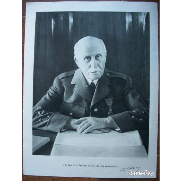 FRANCE WW2 - AFFICHE CARTONN�E OFFICIELLE DU MAR�CHAL PETAIN pour Mairies et B�timents Publics (2)