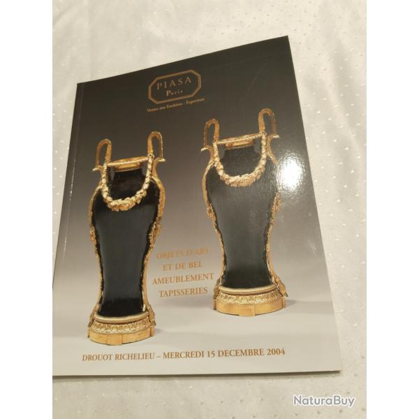 Catalogue de salle des ventes Piasa Paris Drouot richelieu du 15 dcembre 2004