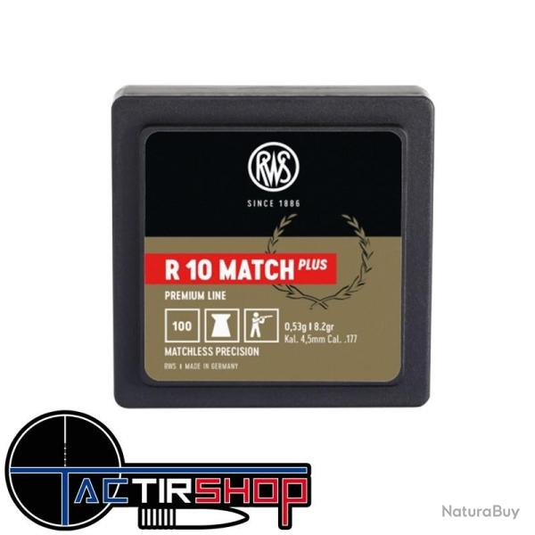 100 Plombs RWS R 10 Match Plus 0,53 g � 4,50 mm