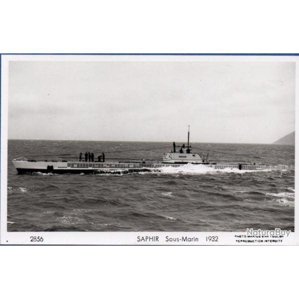 CPA - Marine de Guerre - " SAPHIR " Sous-Marin 1932  N�1143