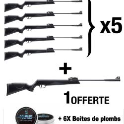 --- VENTE EN GROS --- MEGA PROMO PACK CARABINES SR1000X C4.5 19.9J X6 + 6 boites de plombs