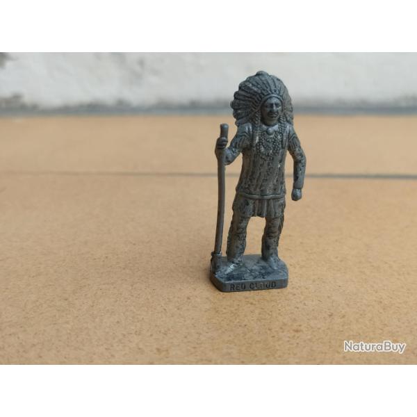 FIGURINE KINDER METAL WESTERN COWBOY INDIEN RED CLOUD